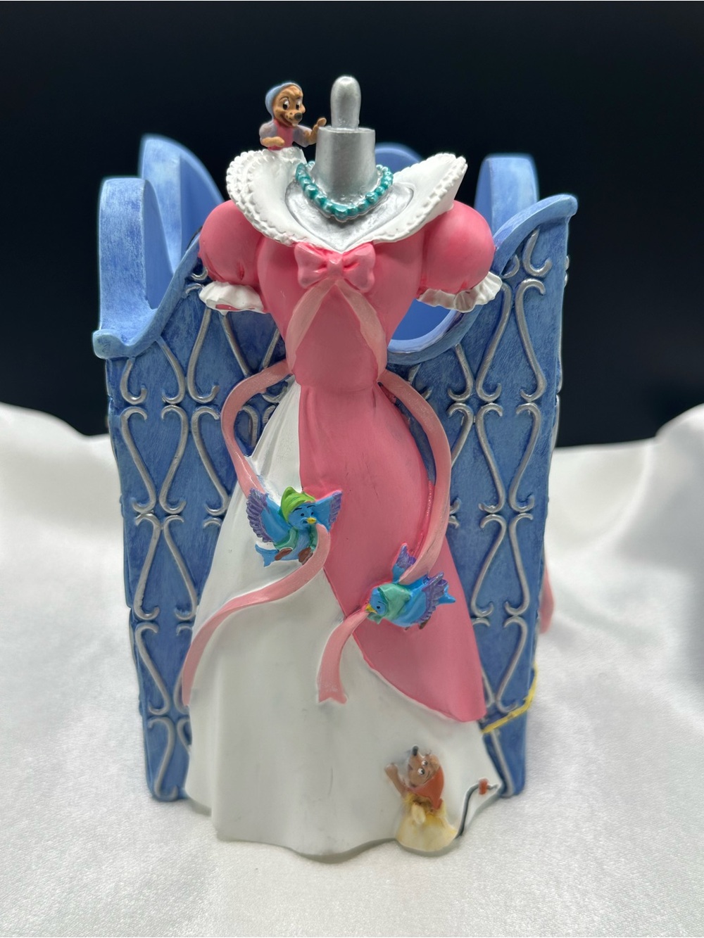 RARE Disney Cinderella Pencil Holder Pink Dress Princess Desk Organization